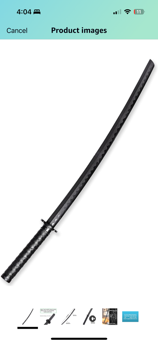 (99Gadgets.in) Polypropylene (Plastic) Katana Practice Sword, Bokken, 39 Inches (Without seath/Cover)