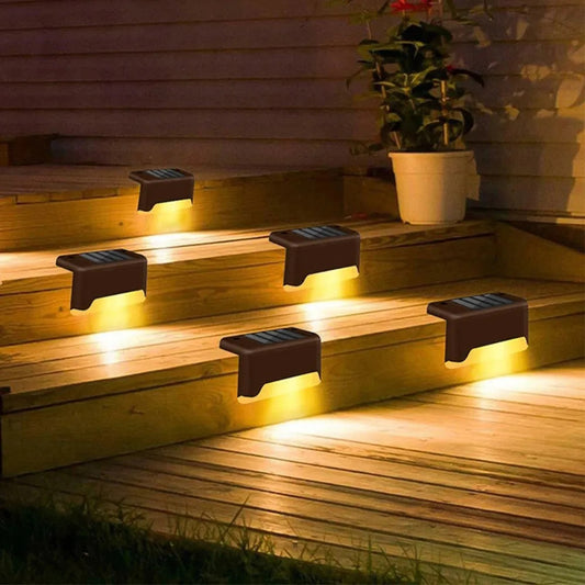 16 Pack Fence Post Solar Lights for Pool Stairs Step and Pathway, Waterproof Led Deck Lights Solar Powered Outdoor Lights